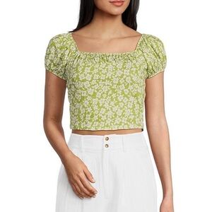 Women’s Billabong Flirt On Floral Print Crop Top NWT